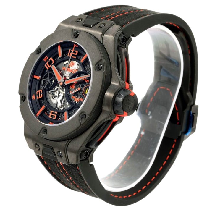 Premium super clone Hublot Big Bang Ferrari Unico 402.QU.0113.WR 44mm (Limited Edition) luxury replica watch available in Dubai UAE