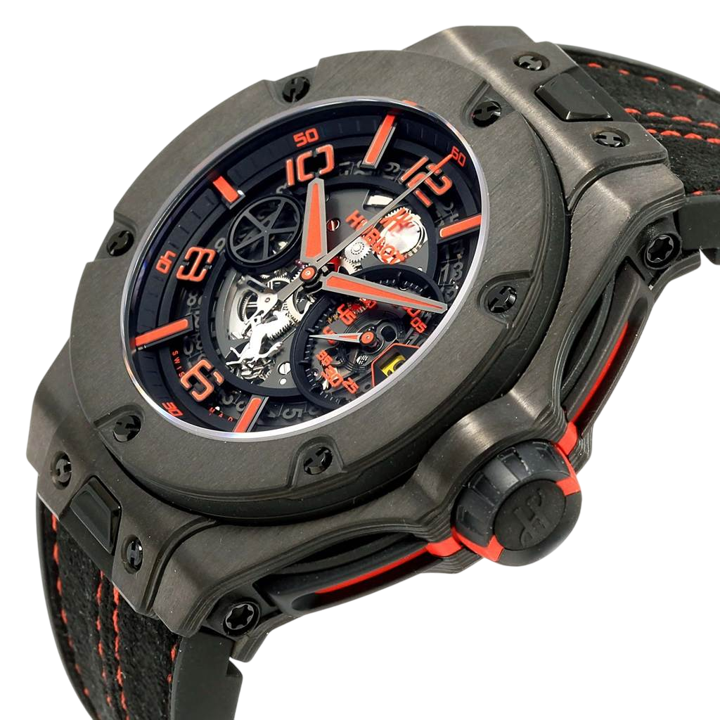 Premium super clone Hublot Big Bang Ferrari Unico 402.QU.0113.WR 44mm (Limited Edition) luxury replica watch available in Dubai UAE