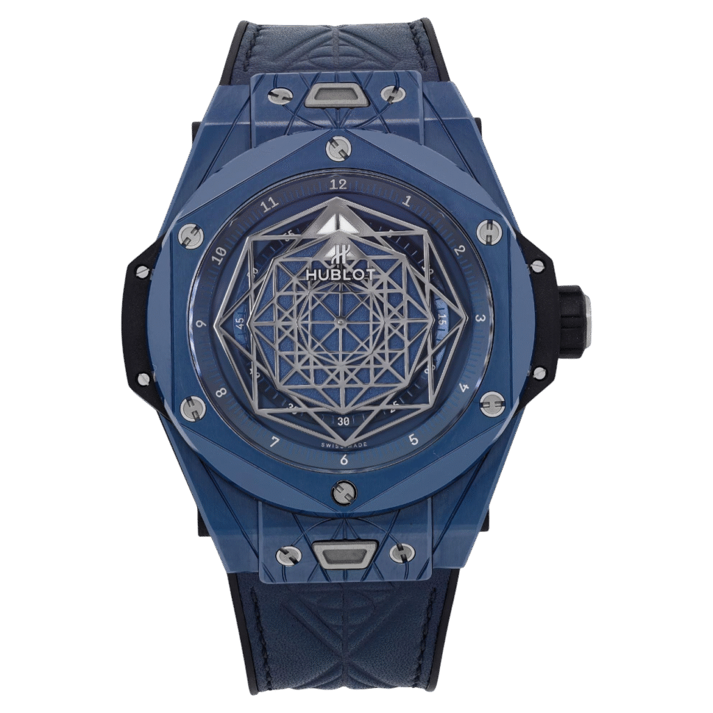 Premium Luxury Replica Watches Dubai Premium super clone Hublot Big Bang Sang Bleu II 415.EX.7179.VR.MXM19 45mm luxury replica watch available in Dubai UAE