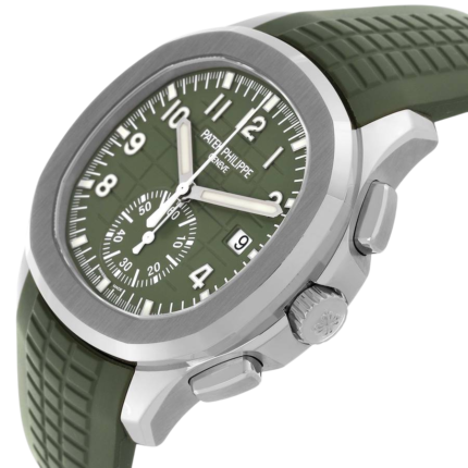 Premium super clone Patek Philippe Aquanaut 5168G-010 Khaki Green 42.2mm luxury replica watch available in Dubai UAE