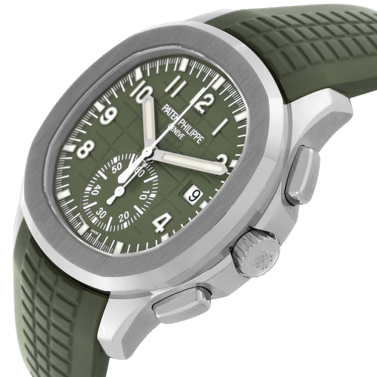 Premium super clone Patek Philippe Aquanaut 5168G-010 Khaki Green 42.2mm luxury replica watch available in Dubai UAE