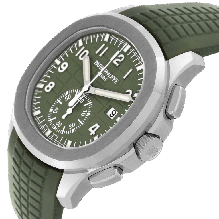 Premium super clone Patek Philippe Aquanaut 5168G-010 Khaki Green 42.2mm luxury replica watch available in Dubai UAE