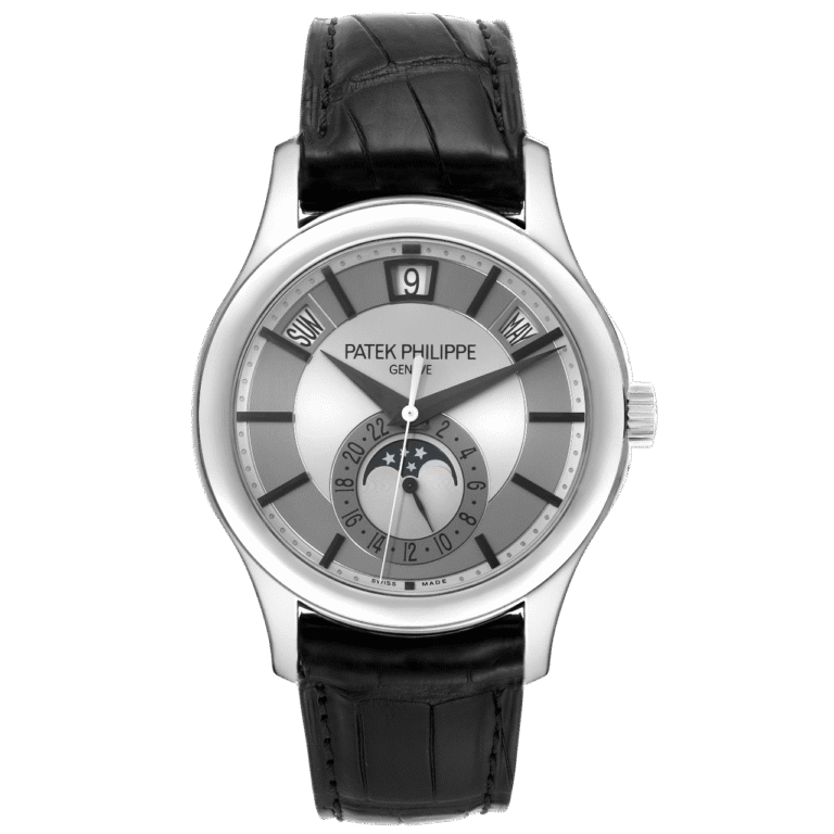 Premium super clone Patek Philippe Complications 5205G-001 White Gold 40mm luxury replica watch available in Dubai UAE