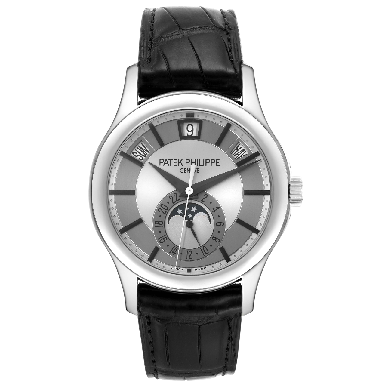 Premium super clone Patek Philippe Complications 5205G-001 White Gold 40mm luxury replica watch available in Dubai UAE