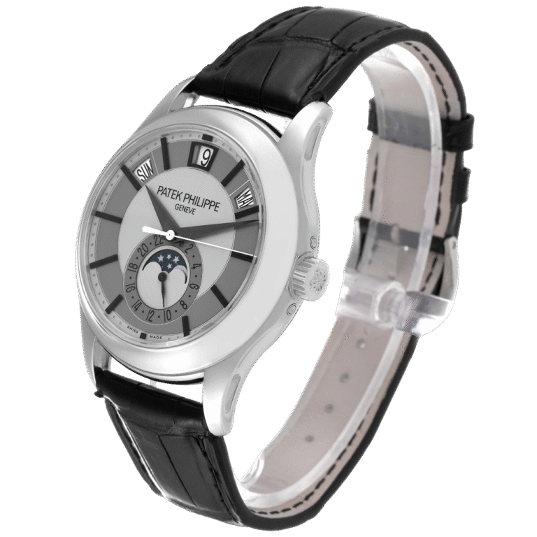 Premium super clone Patek Philippe Complications 5205G-001 White Gold 40mm luxury replica watch available in Dubai UAE