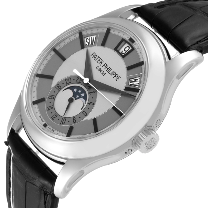 Premium super clone Patek Philippe Complications 5205G-001 White Gold 40mm luxury replica watch available in Dubai UAE