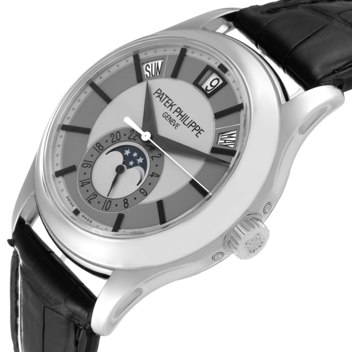 Premium super clone Patek Philippe Complications 5205G-001 White Gold 40mm luxury replica watch available in Dubai UAE