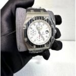 Audemars Piguet royal oak chronograph white dial with carbon bazel super clone replica watches in dubai