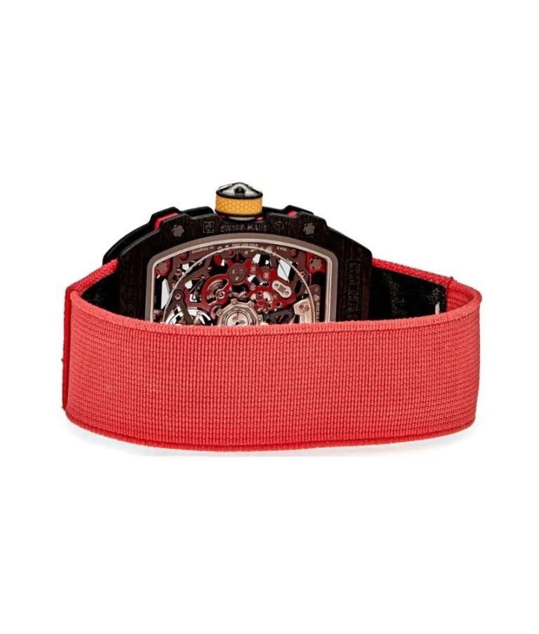 Richard Mille RM 67-02 Alexander Zverev replica watch red elastic strap detail